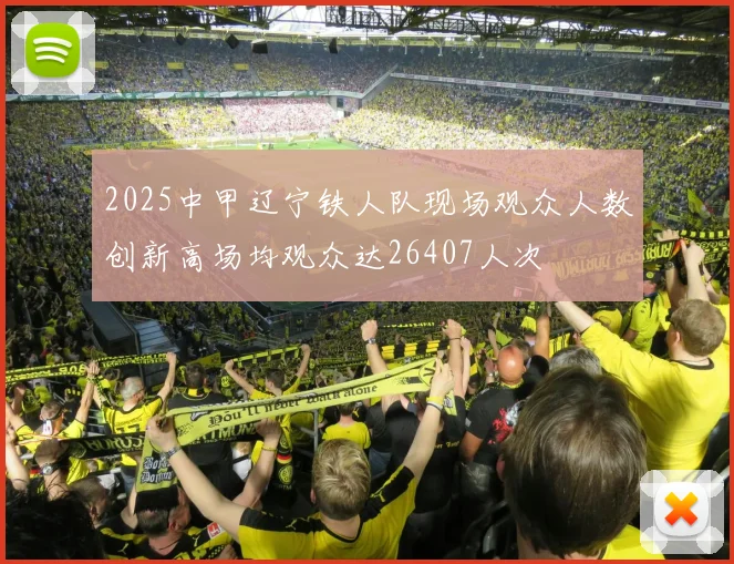 2025中甲辽宁铁人队现场观众人数创新高场均观众达26407人次